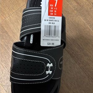 Under Armour Womens Black Slide Sandals
